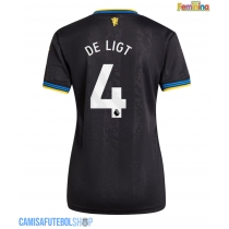Camisa de time de futebol Manchester United Matthijs de Ligt #4 Replicas 3º Equipamento Feminina 2025-26 Manga Curta
